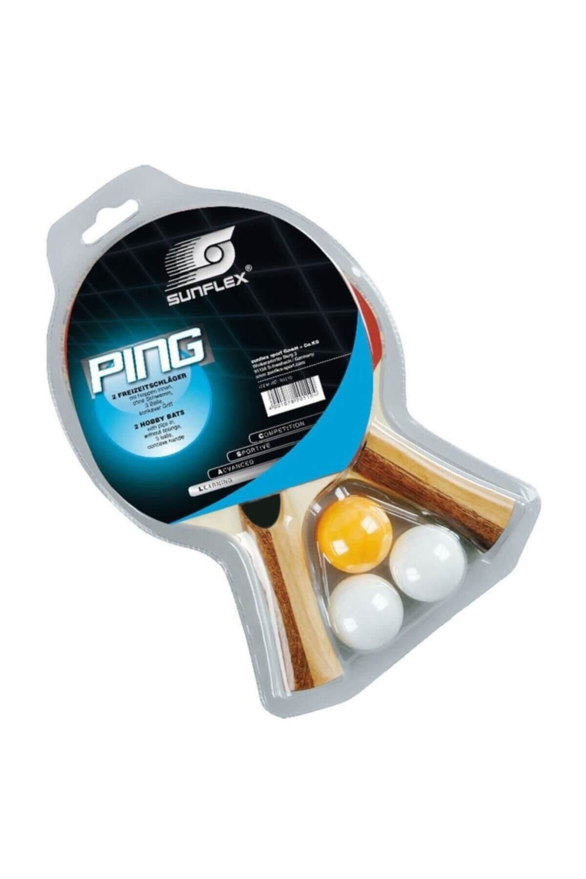 Sunflex Ping P.P. 2 Raket + 3 Top Masa Tenisi Seti 20111