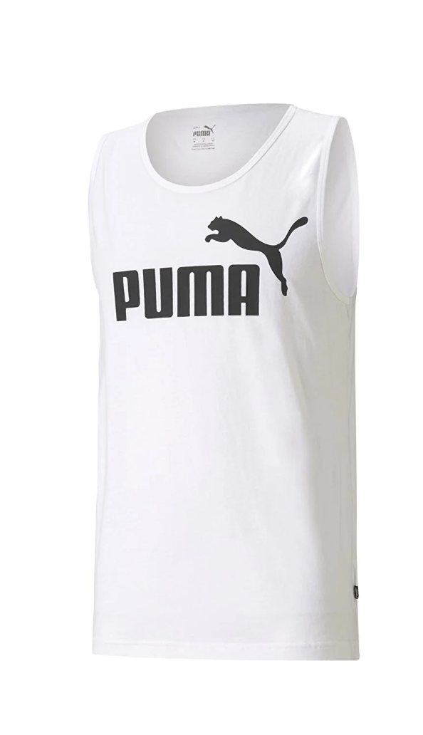 Puma Ess Tank Erkek Sıfır Kol Tişört Beyaz 586670-02