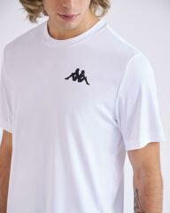 Kappa Kombat Crew Neck Tee Erkek Beyaz-Siyah Regular Fit Tişört
