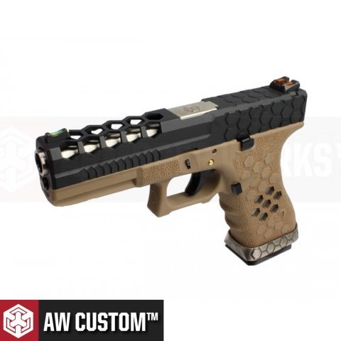 AW VX0111 Hex Cut ''Signature Model'' 1.7 GBB Airsoft Tabanca - Tan - Siyah