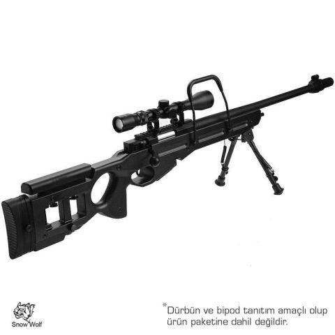 SnowWolf SV-98 SIYAH Bolt Action Airsoft Sniper Tüfeği