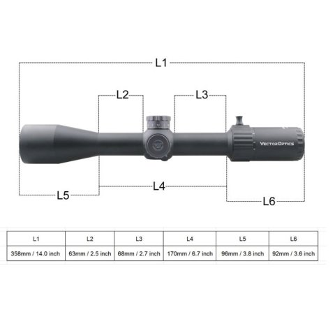 Vector Optics MARKSMAN 4-16x44 FFP Tüfek Dürbünü SCFF-25