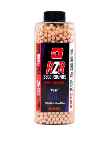 Nuprol RZR 0.20G Red Tracer AirSoft BB 3300 ADET