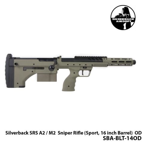 Airsoft Tüfek Sniper SILVERBACK Silverback SRS A2 / M2 16''-HAKİ-SBA-BLT-14OD
