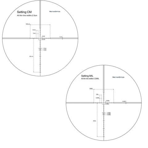 Vector Optics Veyron 4-16x44FFP Tüfek Dürbünü  SCFF-22