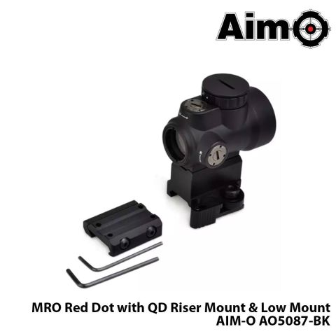 Red-Dot MRO with QD Riser Mount & Low Mount-SİYAH AIM-O AO5087-BK