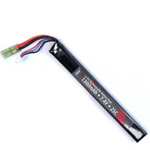 ASG 7.4v 1300Mah Airsoft Lipo Pil Single Stick