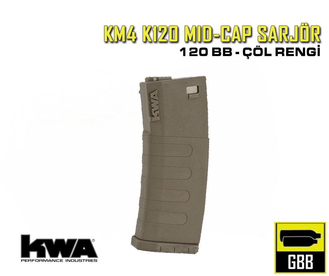 KWA MID-CAP 120BB ŞARJÖR - DARK EARTH (ÇÖL RENGİ) KM4 K120