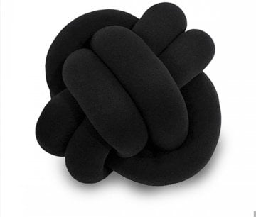 25 cm çap düğüm yastık (siyah)