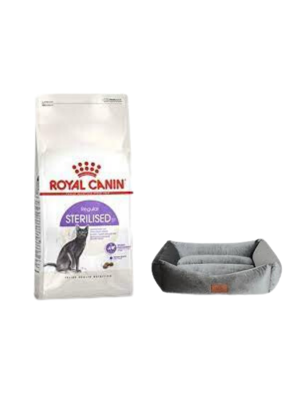 Royal Canin Sterilised 37 Kısırlaştırılmış Kuru Kedi Maması 10 Kg, Mini Small Gri Yatak