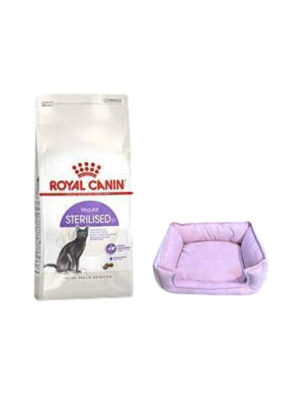 Royal Canin Sterilised 37 Kısırlaştırılmış Kuru Kedi Maması 10 Kg, Mini Small Mor Yatak