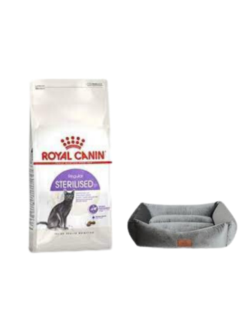 Royal Canin Sterilised 37 Kısırlaştırılmış Kuru Kedi Maması 15 Kg, Mini Small Gri Yatak