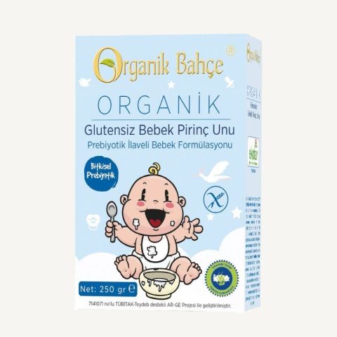 Organik Bahçe Glutensiz Bebek Pirinç Unu 250 Gr