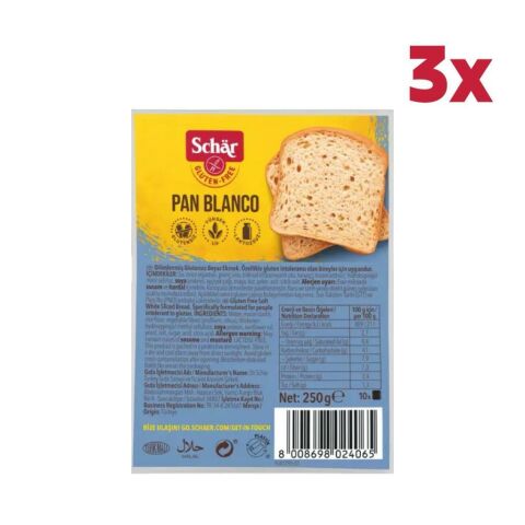 DR. Schar Pan Blanco Glutensiz Ekmek 3Lü Paket