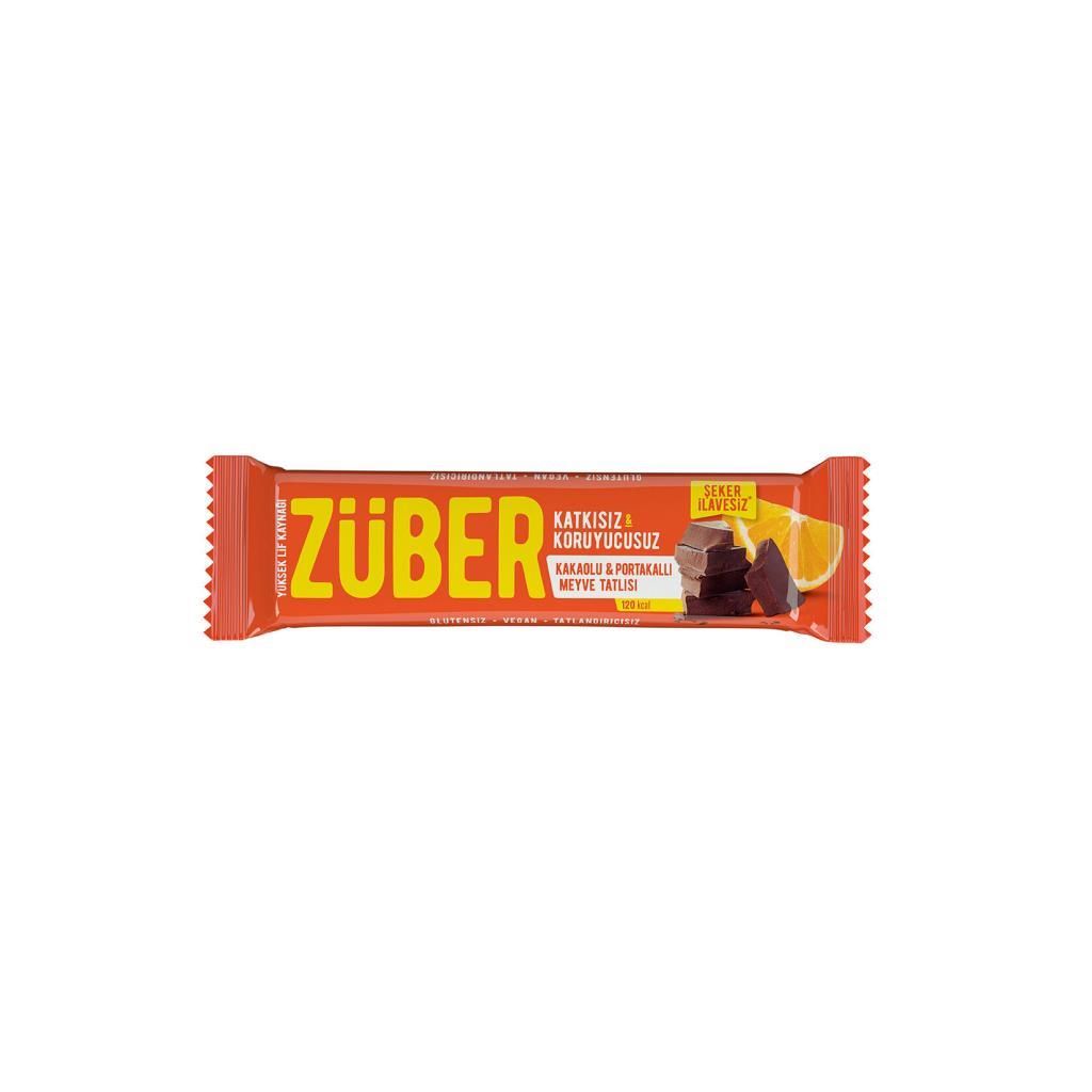 Züber Kakaolu Ve Portakallı Meyve Barı 40G