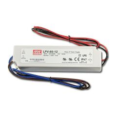 LPV-60-12  12VDC 5.0Amp IP67  MEANWELL |