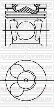 (x) MOTOR PİSTON+SEGMAN STD (85.00) P407-307-SUCUDO-BERLINGO-C4-C5-FOCUS II-CMAX-KUG-S40 2.0HDİ-TDI