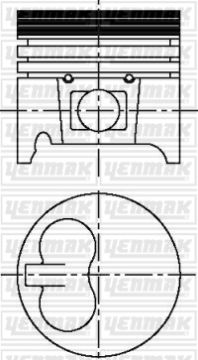 MOTOR PİSTON+SEGMAN (STD) TUD5. VJX. VJY. VYZ (77.00mm)