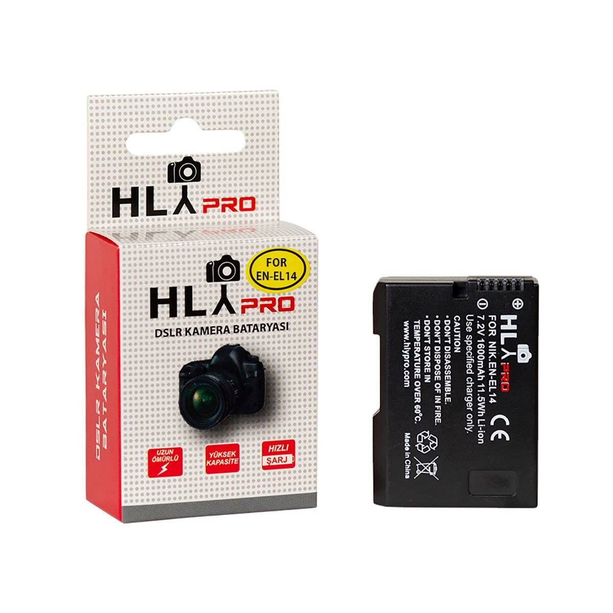 Hlypro Nikon D5200 için EN-EL14 Batarya