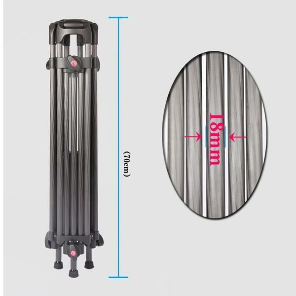 JieYang JY0508c 185cm Carbon Fiber Tripod Kit