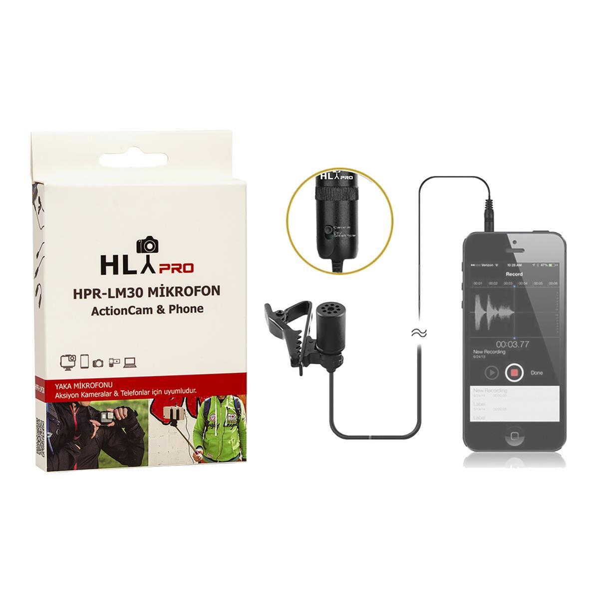 Hlypro HPR-LM30 Telefon ve G.pro Yaka Mikrofonu