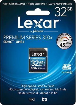 Lexar 32GB 300X Premium II SDHC Hafıza Kartı Class10 U1 45MB/sn