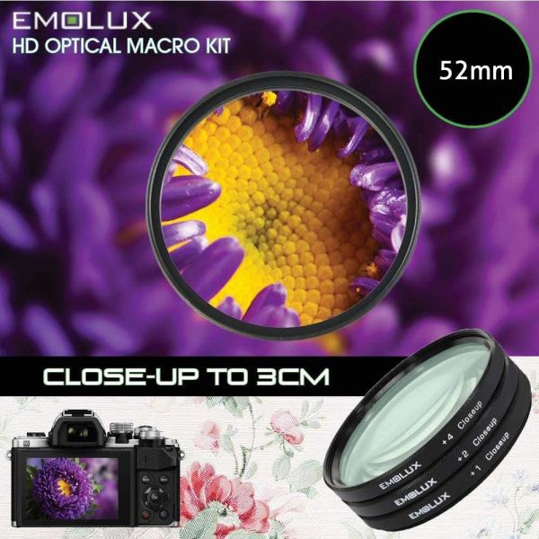 Emolux 52mm Close Up Kit +1,+2,+4 Set