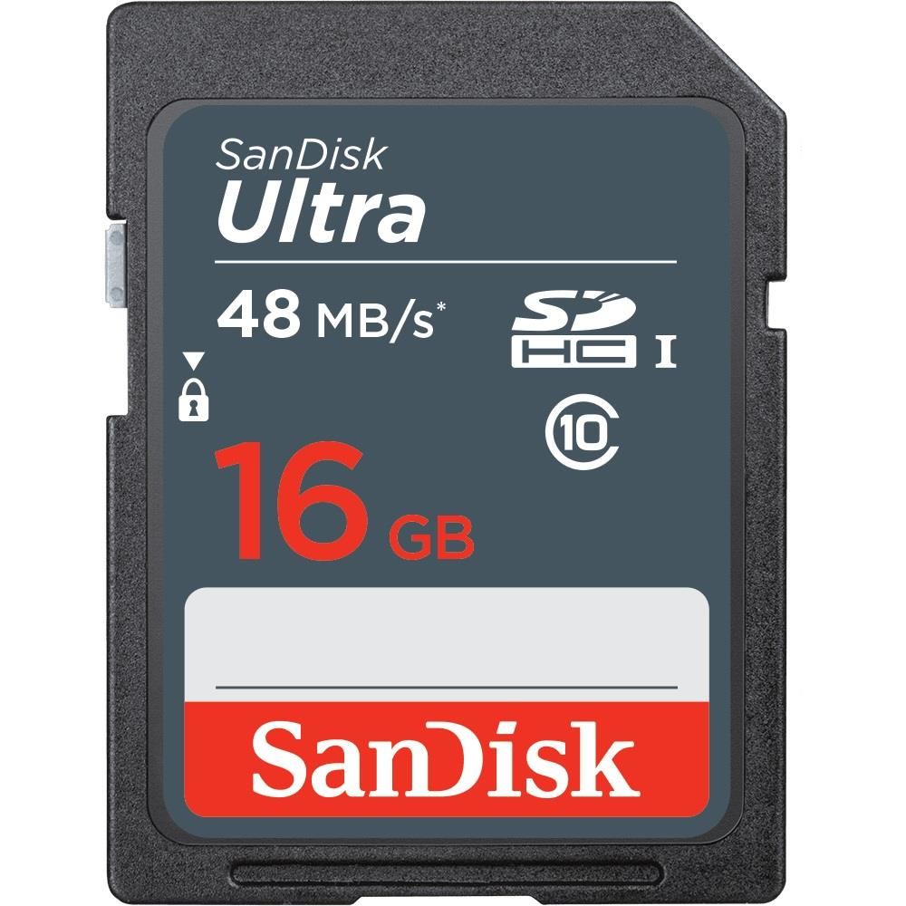 Sandisk Ultra 16GB 48MB/S C10 SDHC Hafıza Kartı