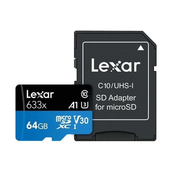 LEXAR 64GB Micro SD UHS-I 633X 100mb/s