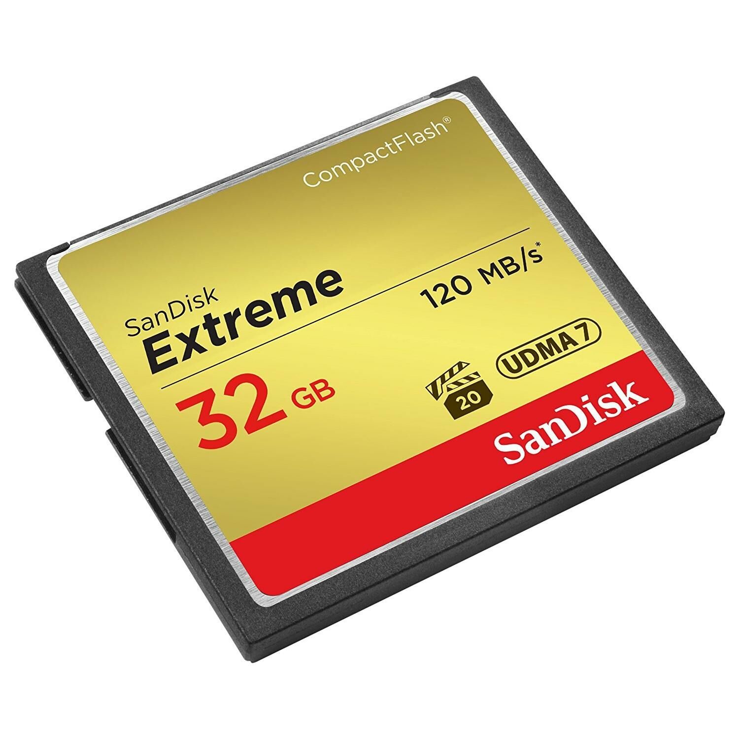 Sandisk Extreme Compact Flash Card 32GB 120MB/s 800x