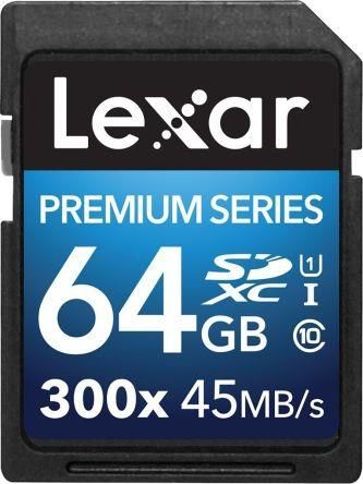 Lexar 64GB 300X Premium II SDXC Hafıza Kartı CLASS10 U1 45MB/SN