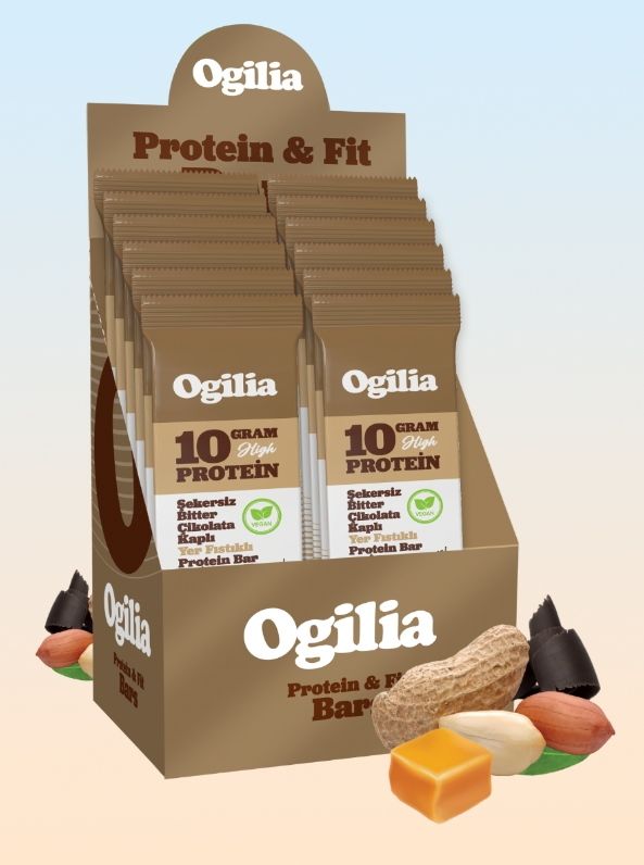 Ogilia - Yer Fıstıklı Yüksek Proteinli Bar 12'lİ