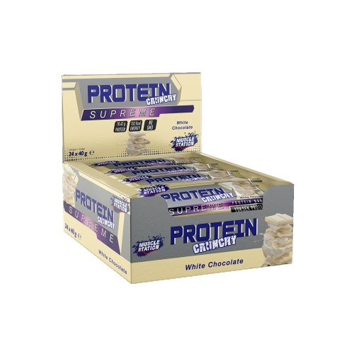 Muscle Station Crunchy Protein Bar Beyaz Çikolata 24 Adet