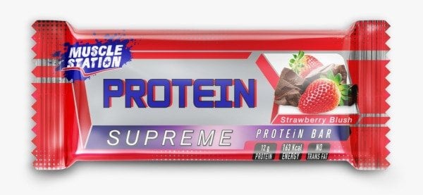 Musclestation Protein Supreme strawberry blush Protein Bar 40gr - 24 Adet