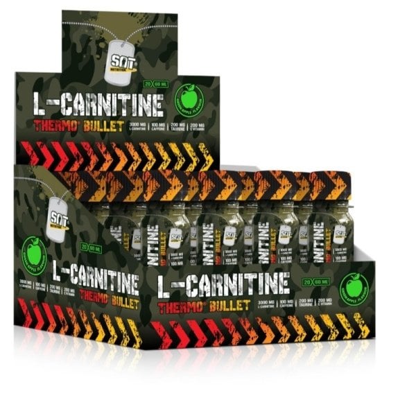 SAT Nutrition L-carnitine Thermo Bullet 3000MG 60ml 20 adet Yeşil Elma Aromalı