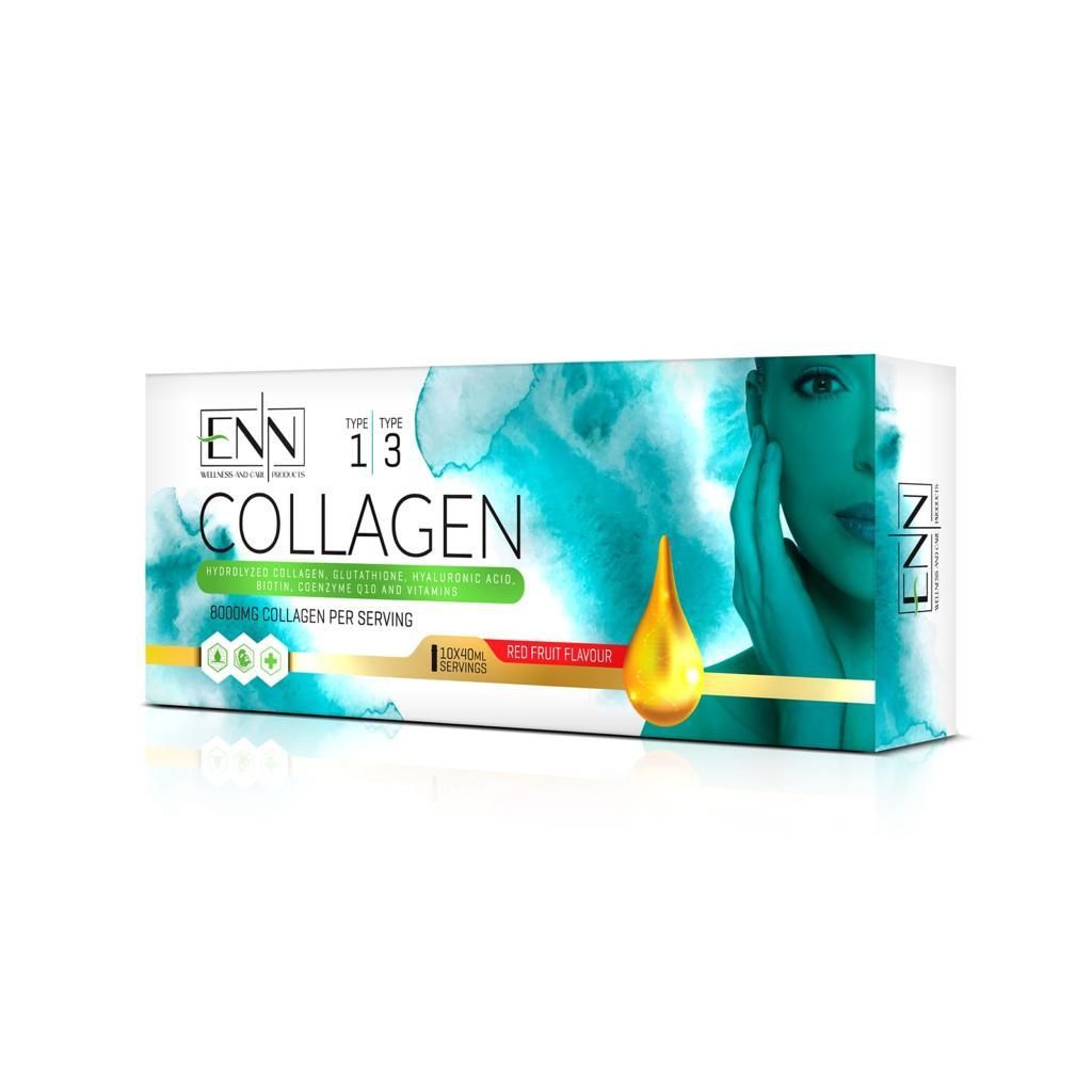 ENN Collagen 40 ml 10’lu Shot, Kırmızı Meyve Aromalı