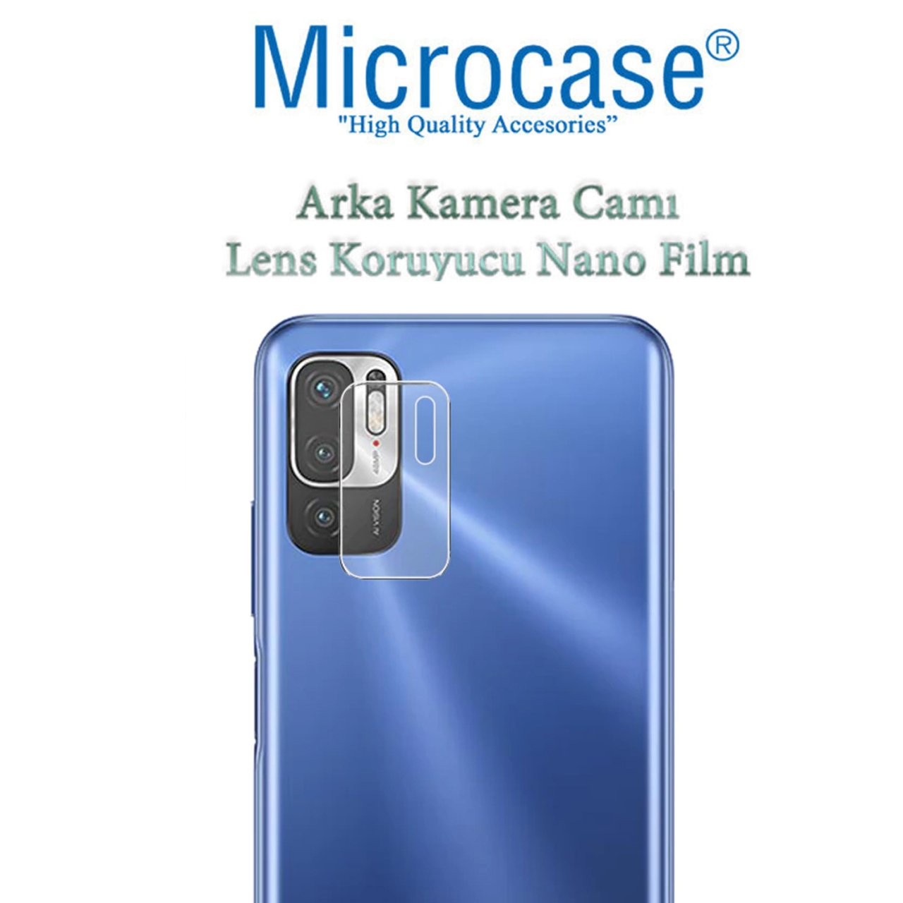 Microcase Xiaomi Redmi Note 10 5G Kamera Camı Lens Koruyucu Nano Esnek Film Koruyucu