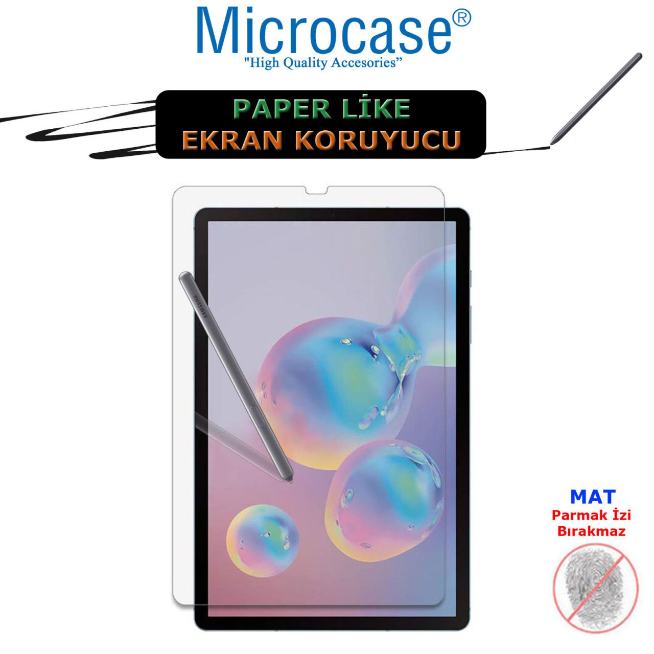 Microcase Samsung Galaxy Tab S6 10.6 inç T860 T867 Paper Like Kağıt Hissi Veren MAT Ekran Koruyucu