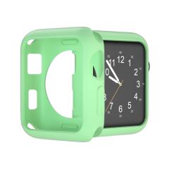Microcase Apple Watch 7 45 mm Önü Açık Mat Silikon Kılıf - Su Yeşili