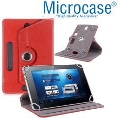 Microcase Asus ZenPad 3S 10 Z500KL 9.7 inch Universal Döner Standlı Tablet Kılıfı + Tempered Glass Cam Koruma