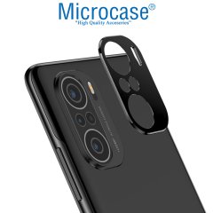 Microcase Xiaomi Redmi K40 Kamera Lens Koruma Halkası - Kapalı Tasarım Siyah