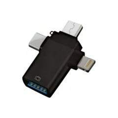 Microcase 3in1 USB 3.0 Hızlı Lightning Type-C ve Micro USB OTG Adaptör - AL3534