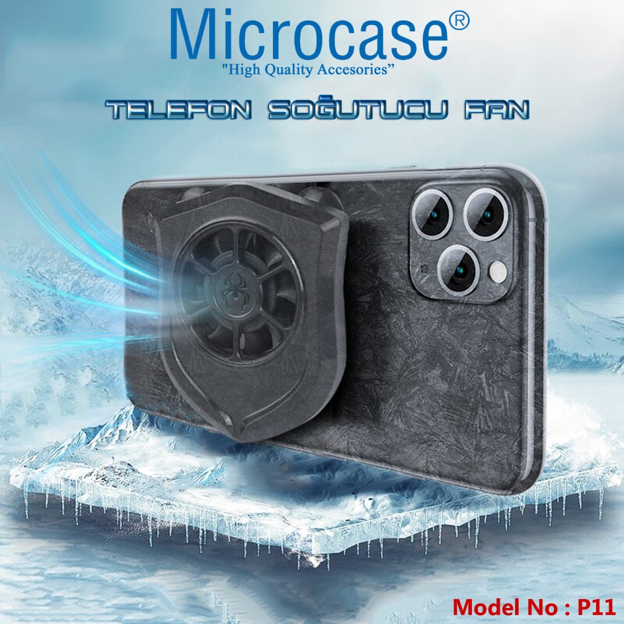 Microcase Cep Telefonu ve Tablet Soğutucu Fan Kablolu 4700 RPM - P11