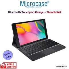 Microcase Samsung Galaxy Tab A 8.0 2019 T290 T295 Bluetooth Touchpad Klavye + Standlı Kılıf - BKK5