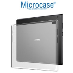 Microcase Lenovo Tab 4 10 Plus TB-X704F 10.1 Tablet Silikon Tpu Soft Kılıf - Şeffaf + Nano Esnek Ekran Koruma Filmi