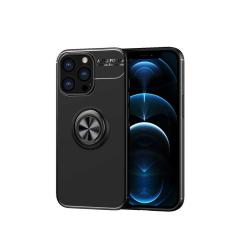Microcase iPhone 13 Pro Max Focus Serisi Yüzüklü Silikon Kılıf - Siyah