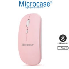 Microcase 800-1200-1600 DPI Bluetooth Kablosuz Mouse - AL2722 Pembe