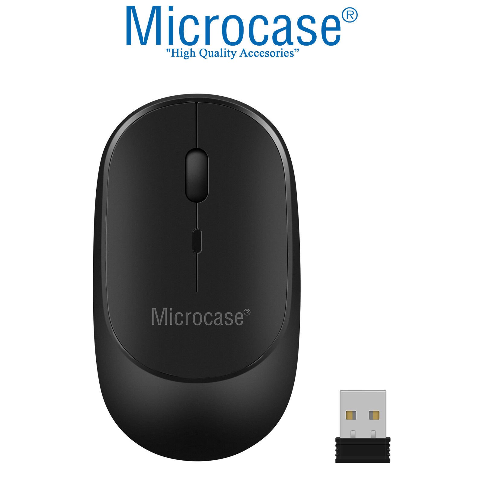Microcase 1600 DPI Şarj Edilebilir 2.4 GHz Bluetooth Kablosuz Mouse - Model AL2674 Siyah