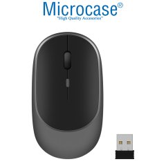 Microcase 1600 DPI Şarj Edilebilir 2.4 GHz Bluetooth Kablosuz Mouse - Model AL2674 Gri
