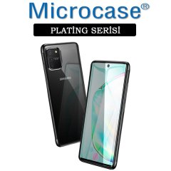 Microcase Samsung Galaxy S10 Lite - Galaxy A91 Plating Series Soft Silikon Kılıf - Siyah